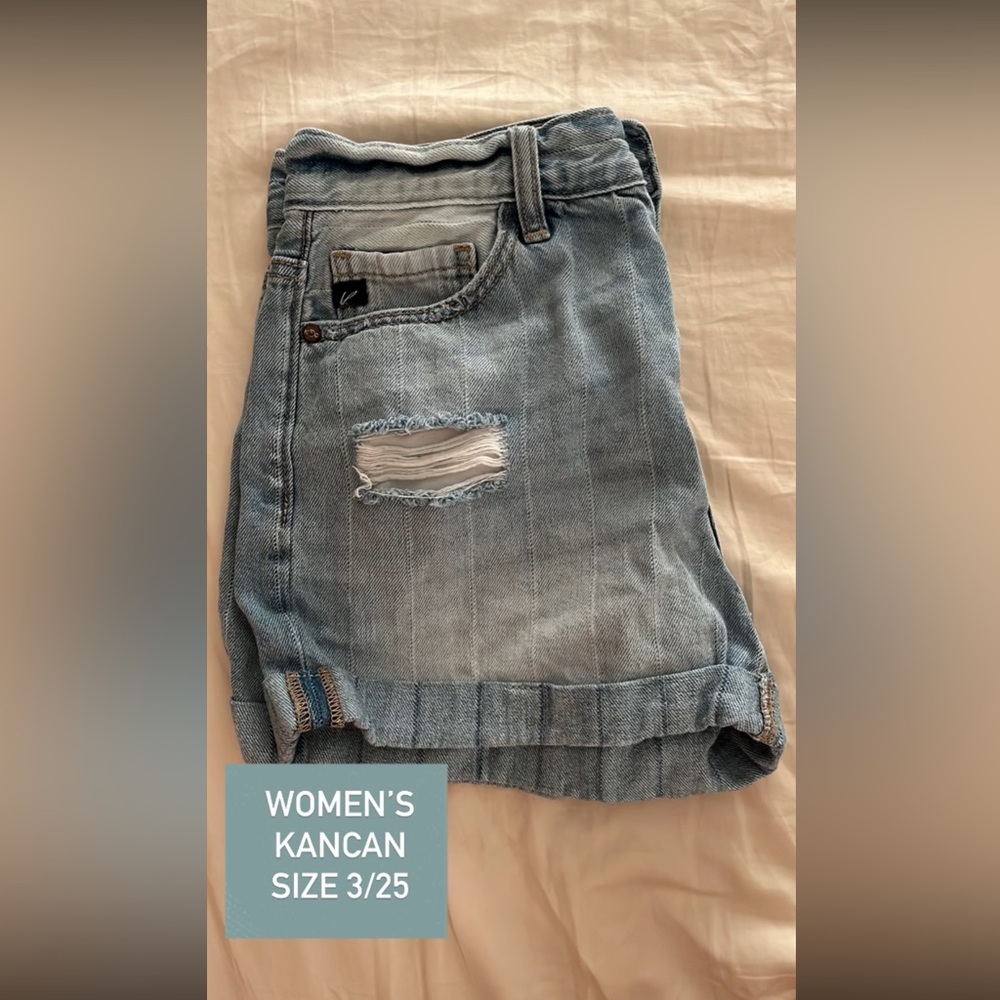 KanCan Women's Distressed Denim Shorts